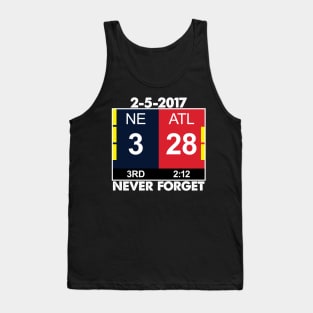 NE 3 ATL 28 Never Forget' Sport Football Tank Top